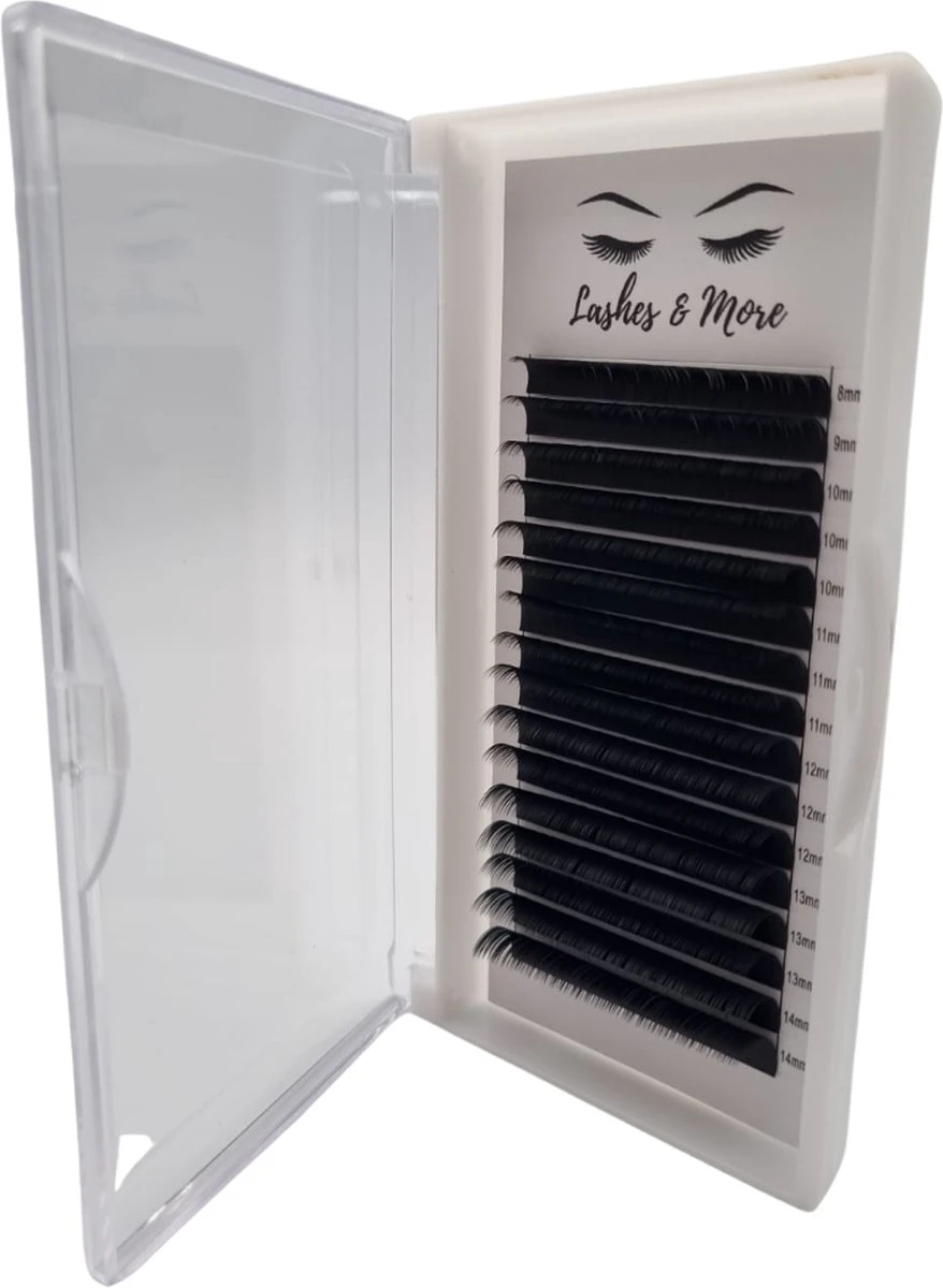 Lashes & More Wimperextensions - One By One - C Krul – Dikte 0.15 – Lengte Mixed – 16 Rijen In Een Tray- Nepwimpers - Flat Lashes - Verkrijgbaar In C En D Krul En In Dikte 0.15 En 0.20 1 Lashes & More Wimperextensions - One By One - C Krul – Dikte 0.15 – Lengte Mixed – 16 Rijen In Een Tray- Nepwimpers - Flat Lashes - Verkrijgbaar In C En D Krul En In Dikte 0.15 En 0.20
