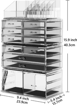 Make-up Cosmetische Organizer Opbergladen Display Dozen Case Met Laden (12D, Transparant) 9 Make-up Cosmetische Organizer Opbergladen Display Dozen Case Met Laden (12D, Transparant) -Cosmeticawinkel 879x1200 2