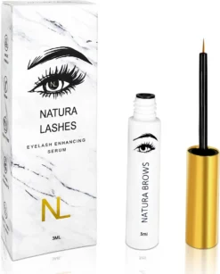 NATURA LASHES - WIMPERSERUM - LASH SERUM - EYELASH GROWTH SERUM - ECHTE RESULTATEN - TOT 55% LANGER EN 75% VOLUMINEUZER OGENDE WIMPERS